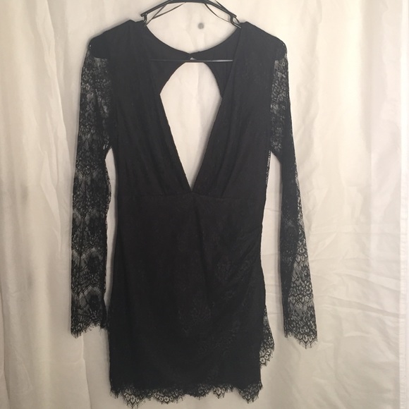 Black lace dress