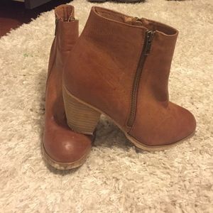 Double sided Zipper Leather Booties