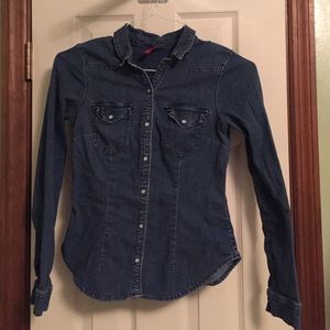 H&M denim button up shirt