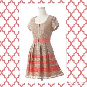 Lauren Conrad lace snap-front dress