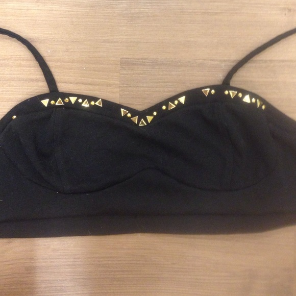Black Bra Crop Top