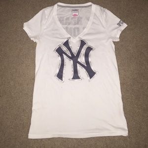 Pink Victoria's Secret NY Yankees Shirt