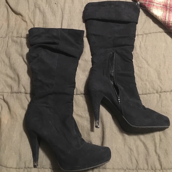 High heeled boots