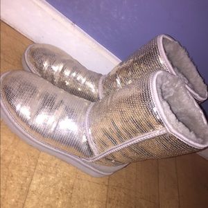 Sequined Silver Uggs