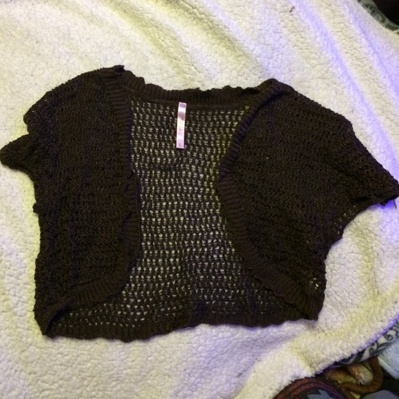 Brown Knitted Shrug