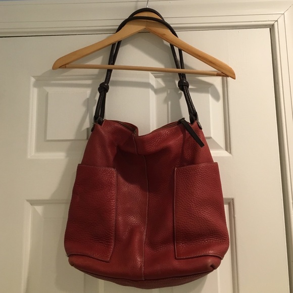 Red leather bag