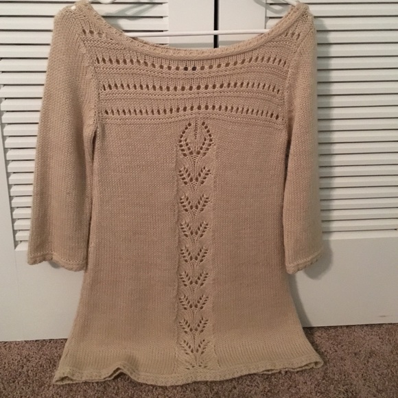 Boat neck tunic sweater