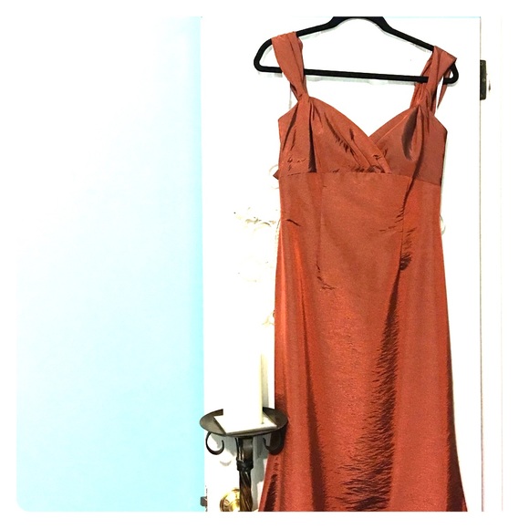 NWT Stunning Copper Floor length gown.