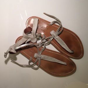 K. Jacques St Tropez Buffon Sandals, Ivory Sz 39