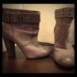 Rosegold leather boots