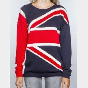 Brandy Melville British Flag Sweater