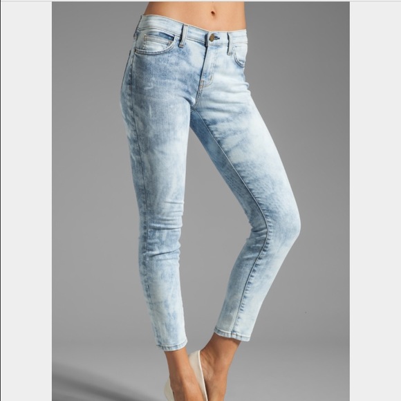 Current/Elliott Stiletto jeans in "crazy wash"