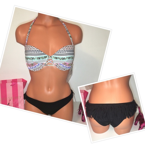 Victoria's Secret Other - 🚫SOLD🚫NEW VS TOP SWIM BANDEAU AND FRINGE BOTTOM