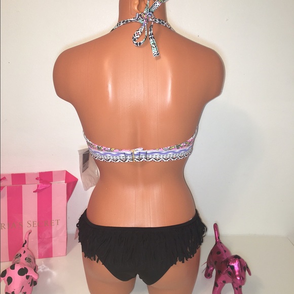 🚫SOLD🚫NEW VS TOP SWIM BANDEAU AND FRINGE BOTTOM - Picture 3 of 4