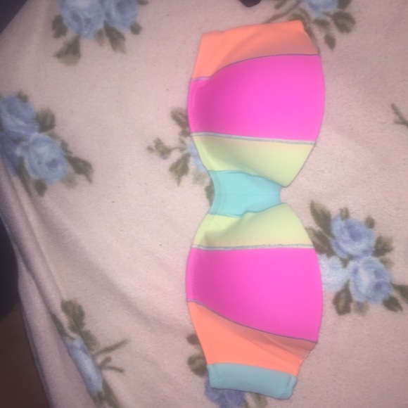 Victoria Secret Multi Color Strapless Bikini Top