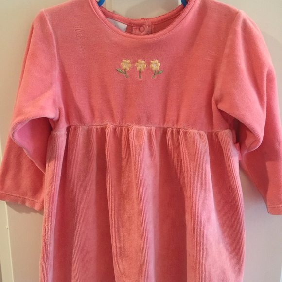 Baby B'Gosh Coral Corduroy and Fleece Dress