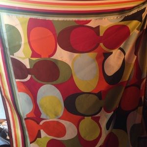 Coach legacy strip and signature C print scarf