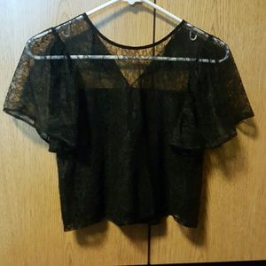 Black Lace Crop Top