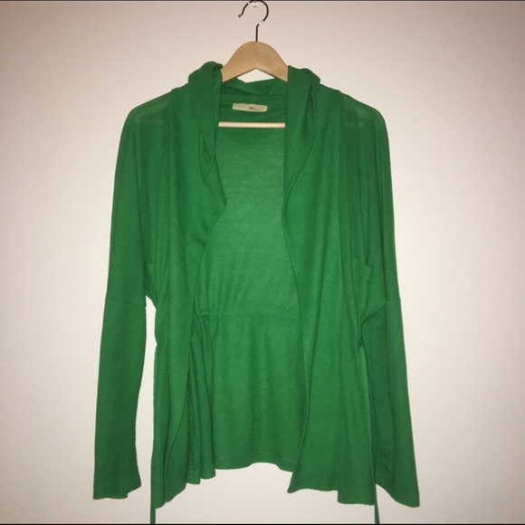 green cardigan