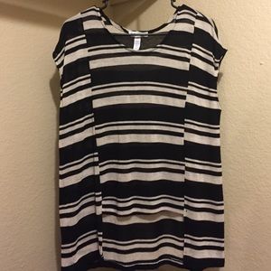 Black and White Striped Tee
