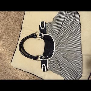 Black & white stripped handbag