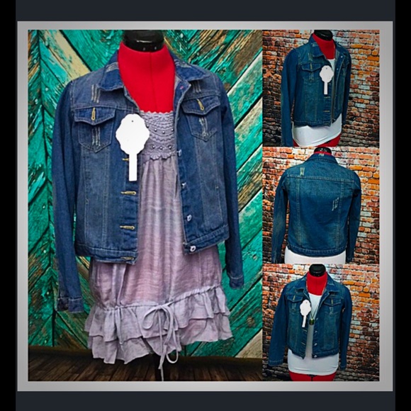 Jackets & Blazers - NWT! "Destructed" Jean Jacket.