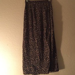 Leopard Print Wrap Skirt