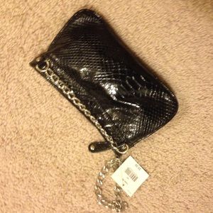 Wristlet or clutch -- snakeskin texture