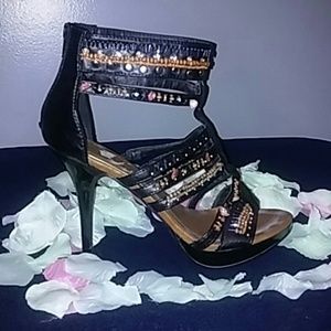 beaded heels