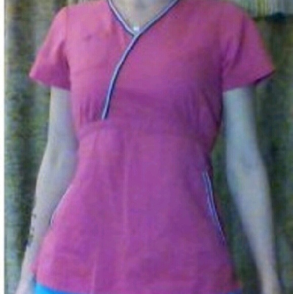 Pink scrub top