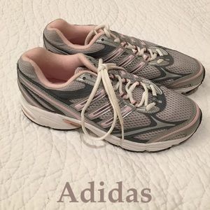 Adidas sneakers pink & gray. Only worn 1x. Size 7