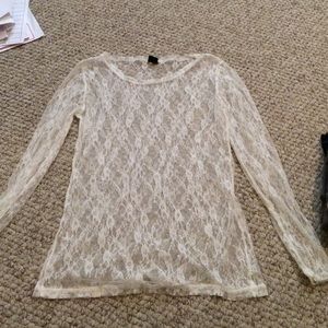 See through lace top