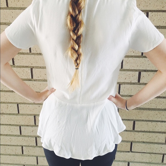 Micheal Kors white peplum top - Picture 3 of 4