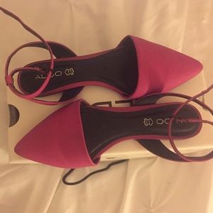 Aldo hot pink matte flats