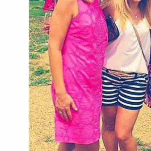 Eliza J. Eyelet Shift Dress