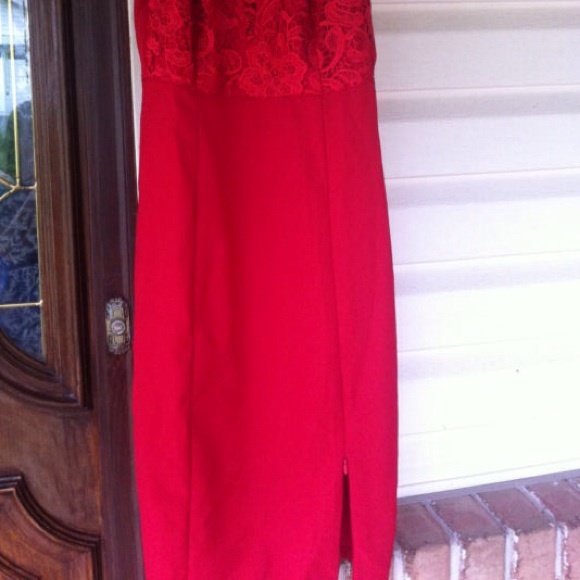 Lulu brand DO+BE red lace racer back dress xs midi - Picture 2 of 4