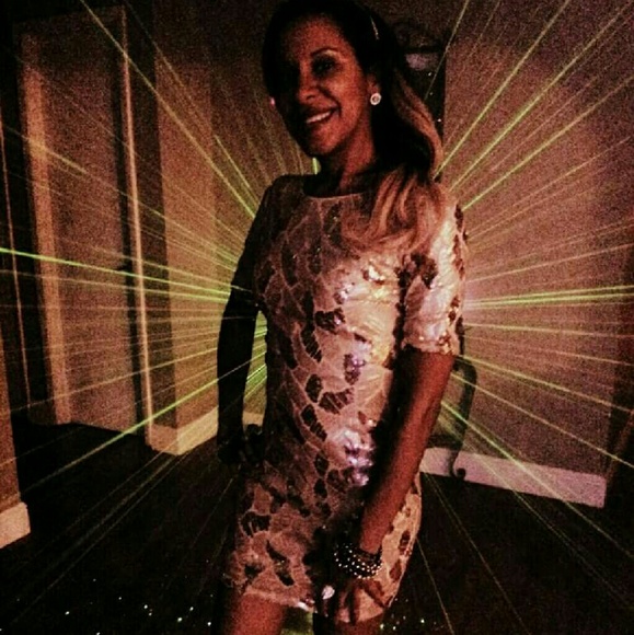 Gold party dress