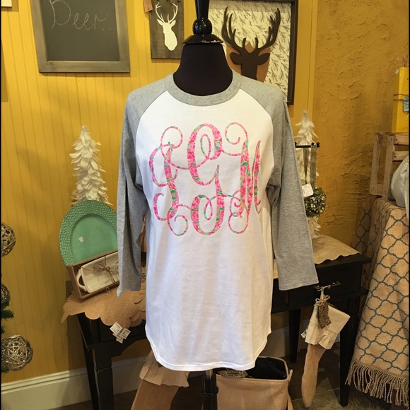Raglan Tee with {Lily Pulitzer} Monogram!!