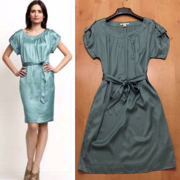 Banana Republic satin belted dress