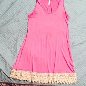 Maternity Top with Lace Trim Bottom