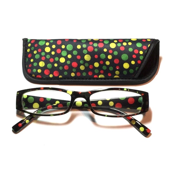 Accessories - 1.50 reading glasses polkadot with case