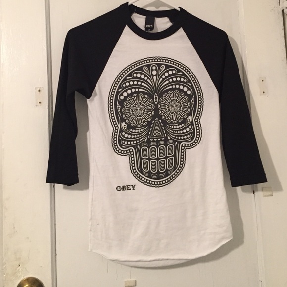 Obey Quarter Sleeve Skull Candy Shirt!