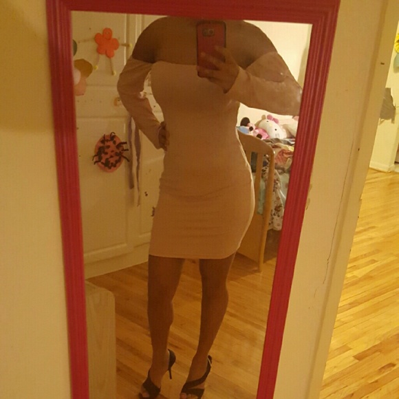 Off the shoulder dress (pink) - Picture 3 of 4