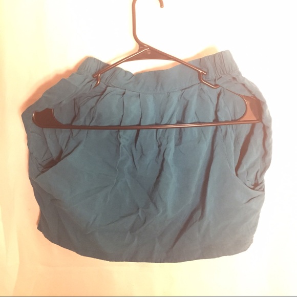 Teal mini skirt - Picture 1 of 3