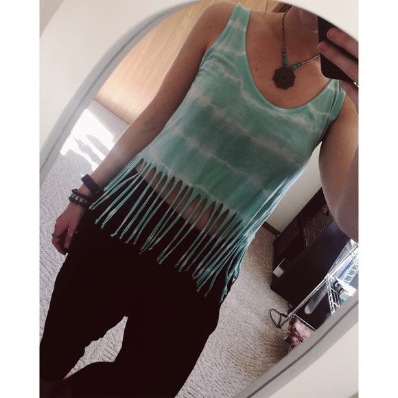 Earthbound Trading Tops - Boho Festival Fringe Tie Dye Crop Top