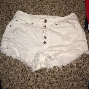 American Eagle White High-Rise Stretch