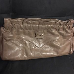 Etienne Aigner Taupe Clutch Leather