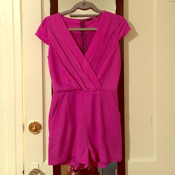 SOLD!! LuLu's bright pink romper