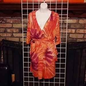 Maggy London sunkist burst jersey dress size 14