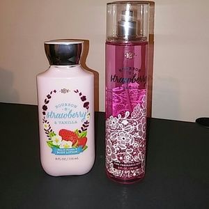 Bourbon Srawberry & Vanilla lotion and fragrance